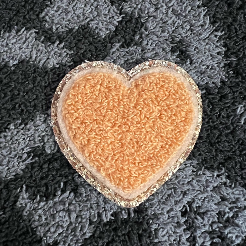 Stoney Clover Lane PUMPKIN SPICE Glitter Heart Patch